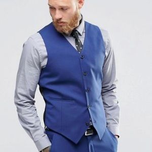 ASOS skinny vest in royal blue